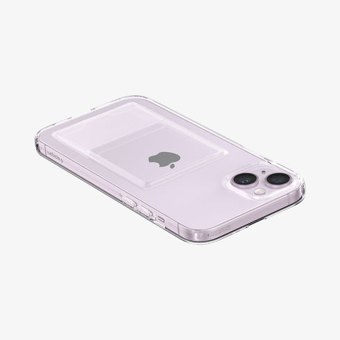 ACS04832 - iPhone 14 Pro Max Case Crystal Slot in crystal clear showing the back with card in slot